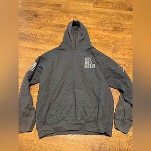 Mens S Grunt style Hoodie American flag S-M